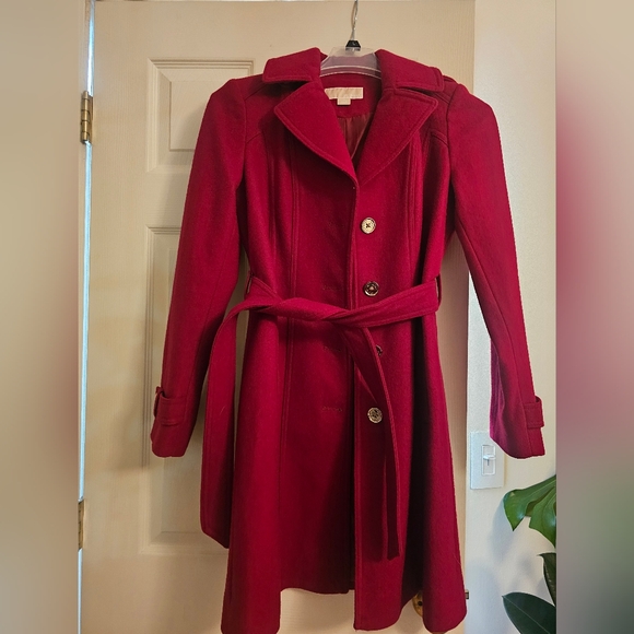 Red Peacoat- Michael Kors - Picture 2 of 16